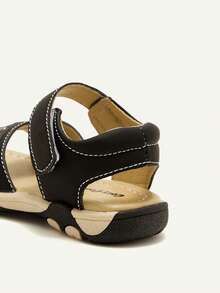 Cozy Pixies 1双夏季婴儿凉鞋，柔软舒适可爱实用，幼儿男童凉鞋 - 黑色 - 查看 8