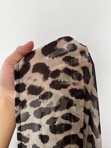 Maweii Plus Size Women's Leopard Print Sexy V-Neck Long Sleeve Blouse, Spring/Autumn - Multicolor - View 6