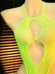 1 pieza Bodystocking de red sexy para mujer, adecuado para el Día de San Valentín