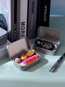 Hộp thiếc hình chữ nhật rỗng bằng kim loại bạc 3 chiếc - Hộp đựng đồ mini di động, Hộp đựng đồ nhỏ, Hộp gấp sắt mini, Dùng để đựng ghim cài, đồ trang sức tự làm, Quà tặng, Trang sức, Thuốc, Kẹo, Diêm, Xà phòng, Đồ may vá. Quà tặng Giáng sinh thiết yếu cho ngày trở lại trường, Đồ dùng du lịch ngoài trời, Sắp xếp và lưu trữ đồ gia dụng - Bạc - Xem 4