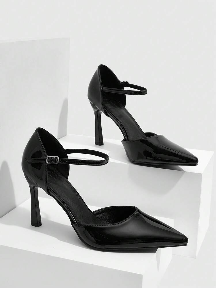 CUCCOO SZL Women's Fashionable Elegant Pointed Toe Pumps, Suitable For Party And Commute For Christmas - Black - View 2
