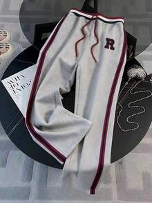 Franclia 常规款连帽长袖开衫上衣 + 直筒裤 - 灰色 - 查看 4