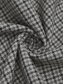 Sweetra 大码女士千鸟格优雅A字裙 - 淺灰色 - 查看 6