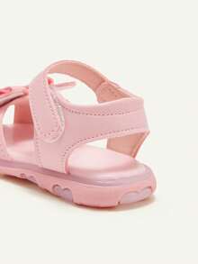 Cozy Pixies Giày sandal phát sáng họa tiết bướm hồng cho bé gái, đế mềm, đơn giản & dễ thương, đa năng, thích hợp để mang trong nhà & ngoài trời vào mùa hè - Hồng - Xem 4