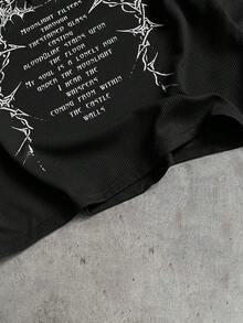 Men's AXEPEAK Casual Fashion Street Polo Shirt Gothic Shirts Men Satanic Clothing - Multicolor - View 5