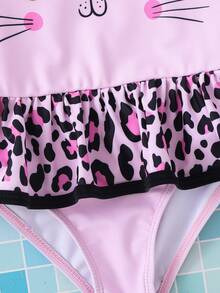 Emery Rose Kids Emery Rose Kids Đồ bơi liền thân màu hồng phấn in họa tiết da báo cho bé gái, váy đi biển mùa hè dễ thương, áo hai dây bikini cho bé gái, đồ bơi in họa tiết da báo cho bé gái, đồ bơi hình mèo, đồ bơi họa tiết báo đốm, đồ bơi liền thân màu hồng hình mèo con với họa tiết da báo xếp nếp cho mùa hè đi biển. - Màu Hồng baby - Xem 11