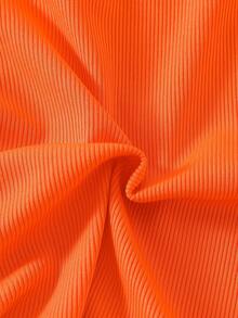 SHEIN Áo ba lỗ cổ tròn không tay họa tiết nơ nhiều màu cho bé gái - trái cam - Xem 7