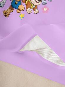 SHEIN | PAW Patrol Young Girl Casual Letter & Dog Print Crew Neck Sweatshirt, Autumn - White - View 6