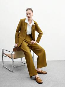 CUCCOO BIZCHIC 女士休闲百搭通勤金属装饰乐福鞋 - 棕色 - 查看 3