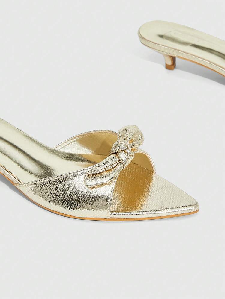 CUCCOO SZL Women's Elegant Commuter Butterfly Decor Buckle Heeled Sandals Valentine's Day Spring Shoes Prom Heels