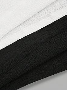 Sweetra New Slim Fit Stretchy Lace Trim Sexy Camisole Top For Women, Spring/Summer - Black and White - View 6
