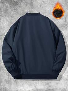 Aesthetic Post 男士字母印花保暖拉链夹克外套