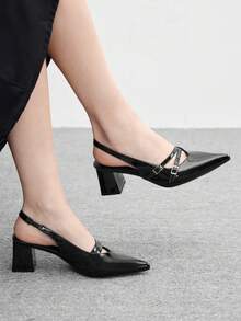 CUCCOO BIZCHIC Classic Pointed Toe Elegant High Heels, Versatile & Commuter-Friendly For Christmas - Black - View 1