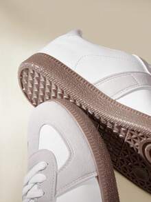 CUCCOO EASI 新款春季女式德国训练鞋，白色复古运动休闲平底运动鞋，学校用品，返校秋季新年假期女鞋，运动鞋，复活节运动鞋 - 淺灰色 - 查看 7