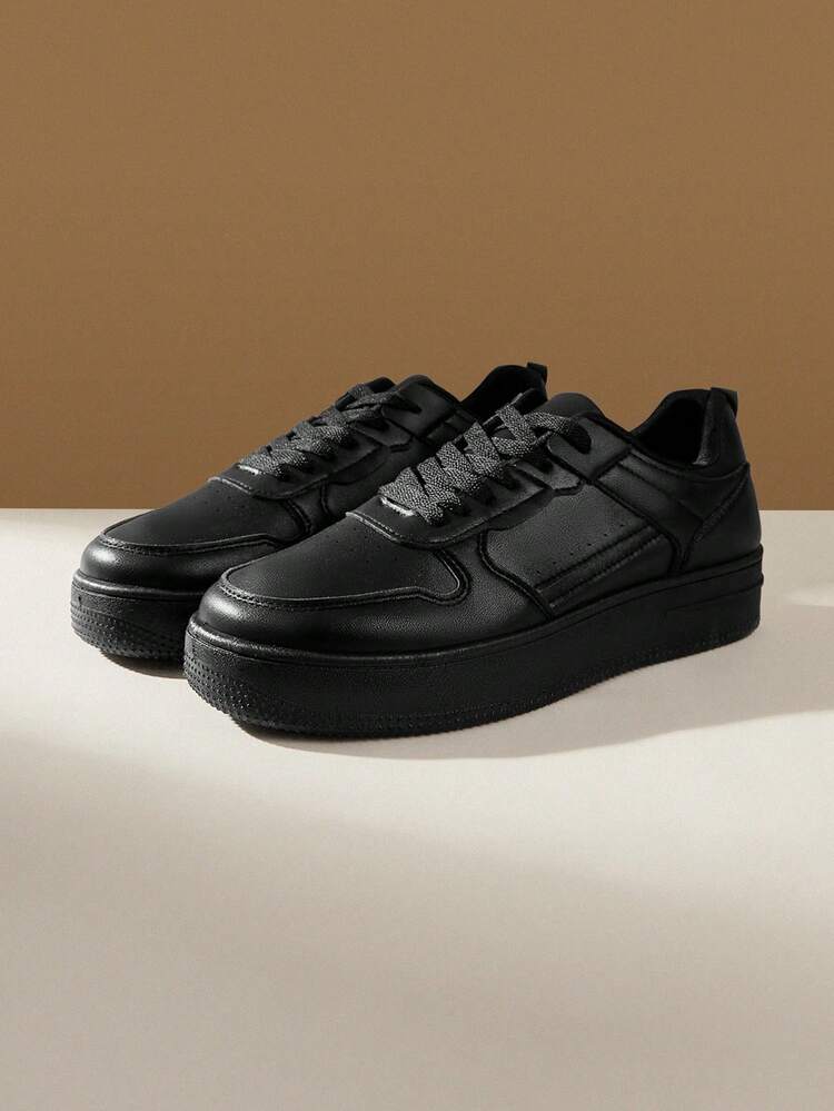 CUCCOO EASI Baskets pour hommes à semelles épaisses, à la mode, polyvalentes et décontractées, au style minimaliste.