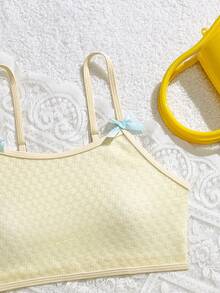 SHEIN 3pcs/Set New Stylish Tankini Swimsuit For Women, Flattering & Suitable For Spa Resort Yellow Two Piece Summer Two Piece Beach Tops Yellow Skirt Skirt Bathing Suit Swimsuits For Teen Girls Yellow Lemon Bathing Suit Yellow Girl Bathing Suits For Girls Bikini Set Teen Girl Yellow Girls Lemon Swimsuit