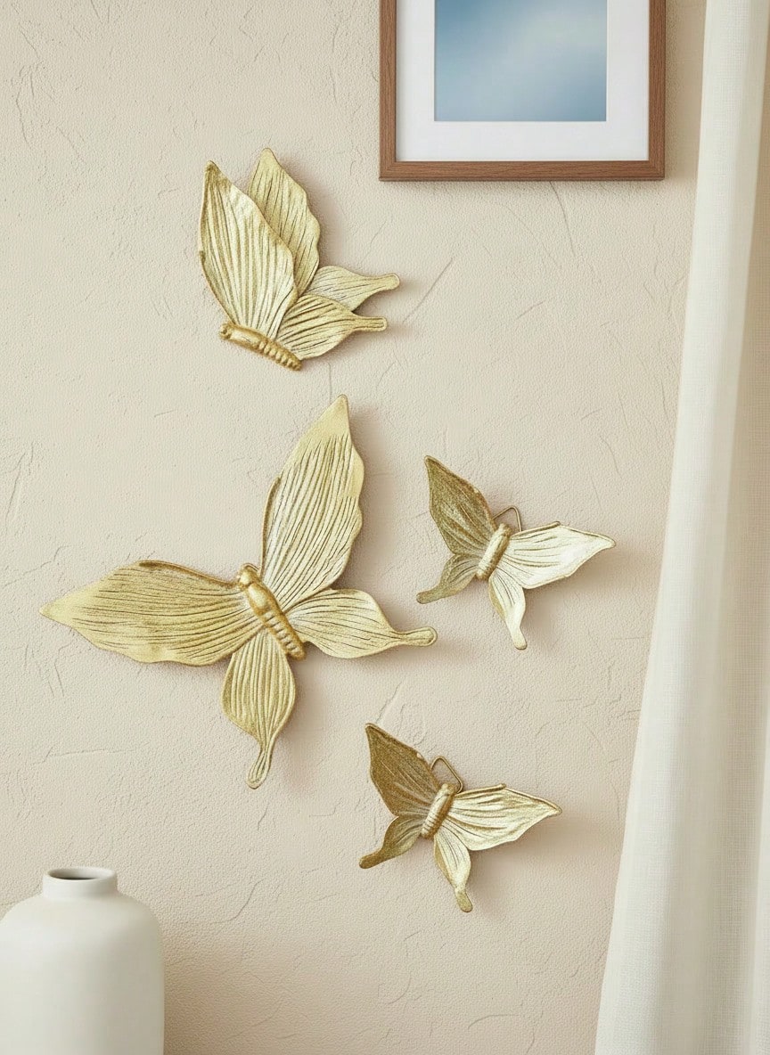 Cirelle 4pcs Butterfly Shaped Wall Hanging,Home Decor ,Room Decor,Wall Decor Gifts Birthday Graduation