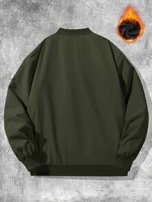 Manfinity Campus Court 男士字母印花保暖拉链夹克外套