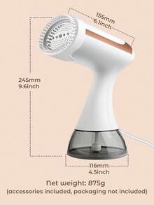Teckwe Bàn ủi treo, máy hấp quần áo cầm tay, máy ủi di động 2 trong 1, làm nóng nhanh, hơi nước mạnh, loại bỏ nếp nhăn hiệu quả, thích hợp cho gia đình và du lịch - Phích cắm EU - Phích cắm loại C của EU (220-240V) - Xem 10