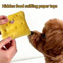 PETSIN 1 Juguete de entrenamiento para perros con sonido, simulación de queso amarillo, rompecabezas de olfateo y escondite de alimentos, adecuado para perros Teddy y perros pequeños - Multicolor - Ver 9