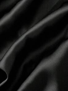 SHEIN MOD Váy ngắn satin sequin hở vai - màu đen - Xem 5