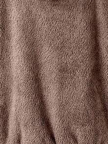 INAWLY 女式拉链抽绳连帽羊毛夹克，常规版型，秋冬 - 卡其色 - 查看 3