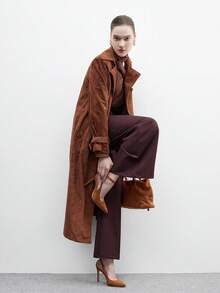 CUCCOO BIZCHIC Giày cao gót mũi nhọn thanh lịch dành cho nữ, thiết kế tối giản cho việc đi lại - màu nâu - Xem 6