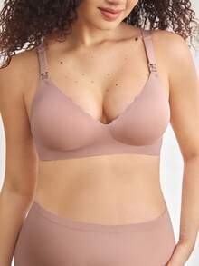Moonlight&Mama 2pcs Maternity Solid Color Nursing Comfortable Bras - Multicolor - View 6