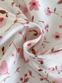 6pcs Baby Girls' Elegant Butterfly Print & Ditsy Floral Round Neck Drawstring Design Long Sleeve Leggings Snug Fit Pajama Set Baby Girl Sleepwear Wildflower Baby Clothes Newborn Baby Girl Pajamas Sets Snug Fit Vintaside Kids 4pcs Set Baby Girls Causual Printed Solid Colour Rompers Baby Girl Sleep Wear Baby Girl Clothes Newborn - Multicolor - View 8