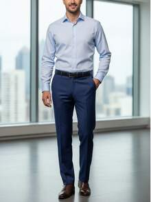 Pantalón de Vestir Slim Fit para Hombre Impala Premium - azul real - Ver 1