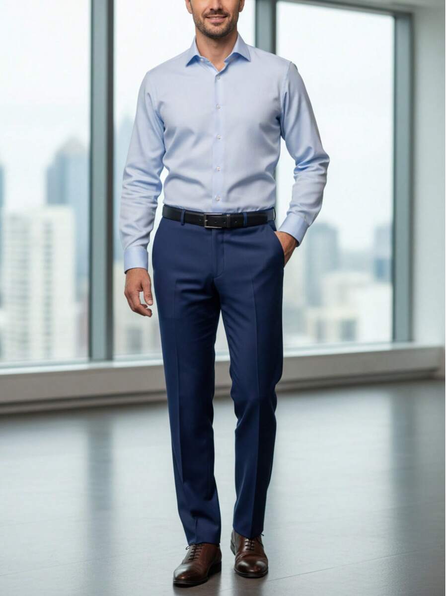 Pantalón de Vestir Slim Fit para Hombre Impala Premium - azul real - Ver 1