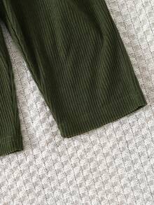 Souflis Souflis 1 pieza Pantalones plisados de pana vintage cómodos para niños pequeños, adecuados para uso diario