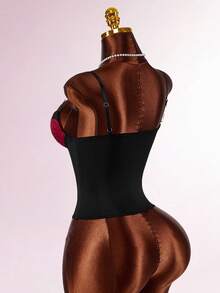 Amplova Valentine's Day Sexy Lace Splice Sleeve Design Low-Cut Women's Camisole - Black - View 2