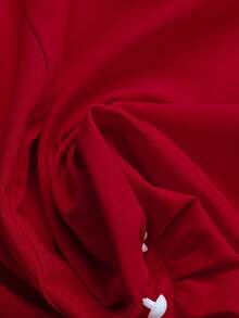 SHEIN Franclia 女士纯色简约日常圆领短袖连衣裙