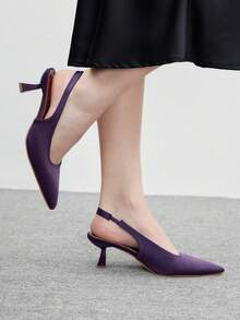 CUCCOO BIZCHIC Eleganckie damskie czółenka ze szpiczastym noskiem do dojazdów do pracy - Fioletowy - Zobacz 2