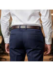 Pantalón de Vestir Slim Fit para Hombre Impala Premium - Azul Marino - Ver 4