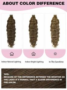 Water Wave Tape In Hair Extensions Remy Human Hair #8 Brown  20Pcs 50G Virgin Hair Extensions Real Hair Extensions