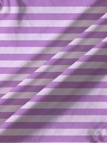 SHEIN | PAW Patrol Áo thun tay ngắn cổ tròn họa tiết sọc và hoạt hình cho bé gái - trắng - Xem 5