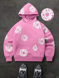 Manfinity EMRG Erkek Harf Kabartmalı Uzun Kollu Cepli Günlük Kapüşonlu Üst