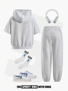 JNSQ Boys Loose Fit Sweatshirt Set