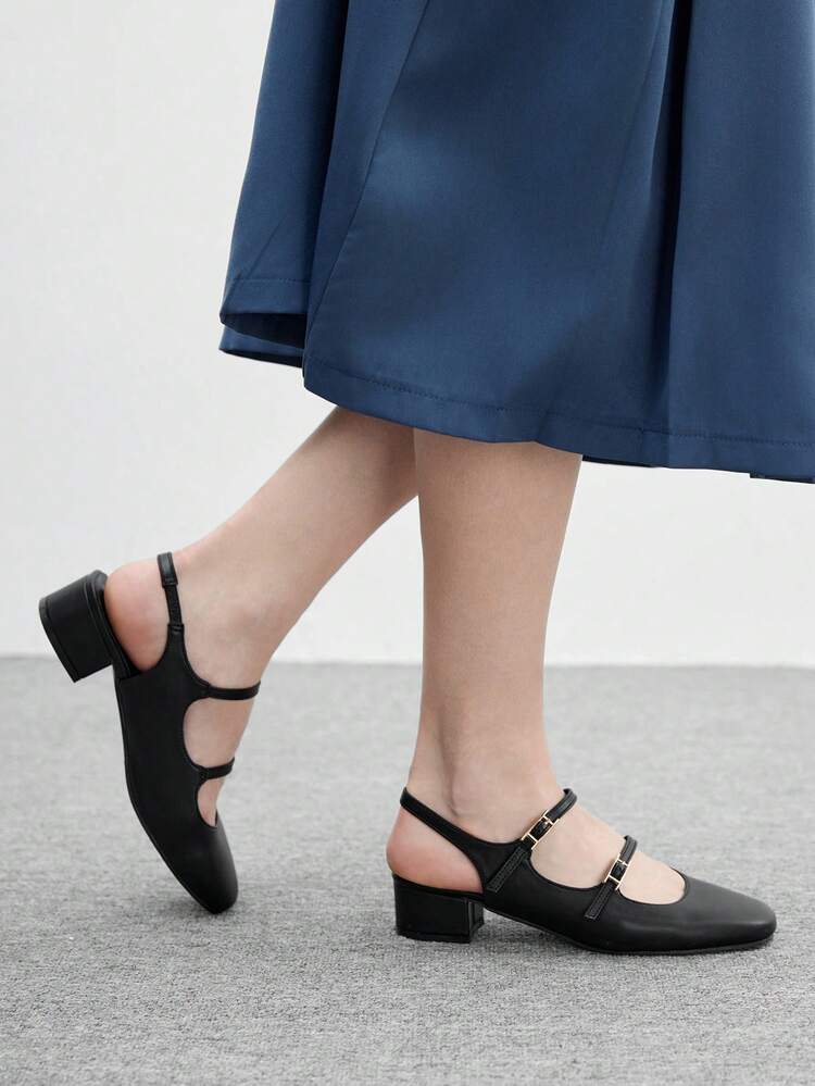 CUCCOO BIZCHIC Women's Fashionable Versatile Commute Minimalist Buckle Pumps For Christmas