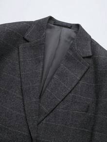 Manfinity Mode 男士时尚休闲西装套装 - 深灰色 - 查看 5