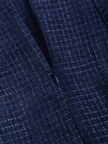 Sweetra 法国系列秋冬新款两件套，时尚俏皮的公主风派对连衣裙，收腰显瘦设计，百搭优雅的正式礼服 - 藍色 - 查看 6