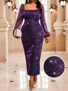 Fleurora 秋冬季精美热钻面料紫色修身长袖褶皱设计修身重工加大码连衣裙 女士冬季服装 女士连衣裙 秋冬圣诞连衣裙 女士圣诞服装 女士派对连衣裙 女士新年连衣裙 女士优雅连衣裙 亮片连衣裙 冬季 女士冬季服装 冬季连衣裙 女士圣诞节 圣诞服装 新年连衣裙 圣诞连衣裙 新年夜连衣裙 派对连衣裙 优雅派对连衣裙 圣诞派对连衣裙 毕业礼服 优雅派对连衣裙 女士优雅连衣裙 女士优雅派对连衣裙 女士奢华晚礼服 女士奢华晚礼服 婚礼奢华晚礼服 闪亮连衣裙 亮片连衣裙 - 紫色 - 查看 5