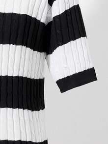 Manfinity Homme Áo thun polo dệt kim tay ngắn kẻ sọc thường ngày dành cho nam - Nhiều màu - Xem 4