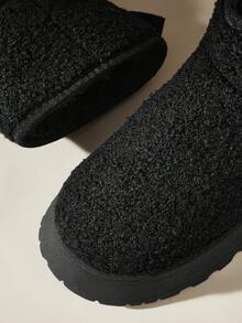 CUCCOO EASI Women's Casual Thick Sole Snow Boots, Winter For Christmas - Black - View 4