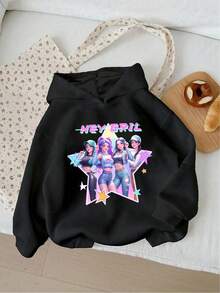 Young Girl' Fleece Sweatshirt - Black - Black - View 3