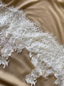 Florisole Bộ trang phục áo khoác ngoài thời trang thanh lịch lãng mạn dành cho nữ, áo khoác len viền ren và váy dây mảnh 2 món, Xuân/Thu - Màu Khaki - Xem 7