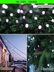 LED Solar String Lights Outdoor Light Strings Waterproof Solar Powered String Light With 8 Lighting Modes For Garden Patio Yard Fence Christmas Tree Decoration With Fairy Lights Ambience For Outside Tree, Courtyard, Wedding, Gazebo, Party, Home, Lawn, Camping And Holiday Decor Garden Lights Christmas Decoration - Multicolor - View 19