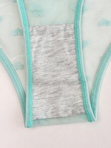 6条/包浪漫爱心网纱内裤，情人节 - 彩色 - 查看 4